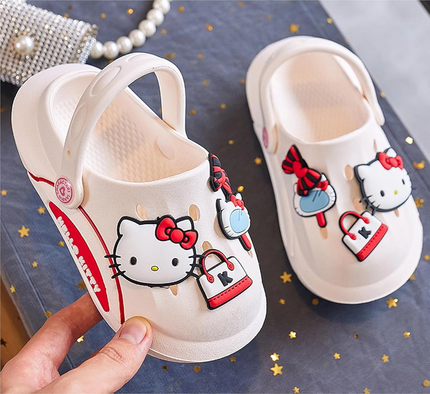 Hello Kitty Clogs Slip on Water Shoes Casual Summer for Girls Kids Children