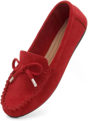 Herstyle Canal Women's Penny Loafers - Slip-On Flat Shoes, Driving Moccasins for Business Casual & Work, Comfortable Flats with Cushioned Footbed, Round Toe & Bow Knot