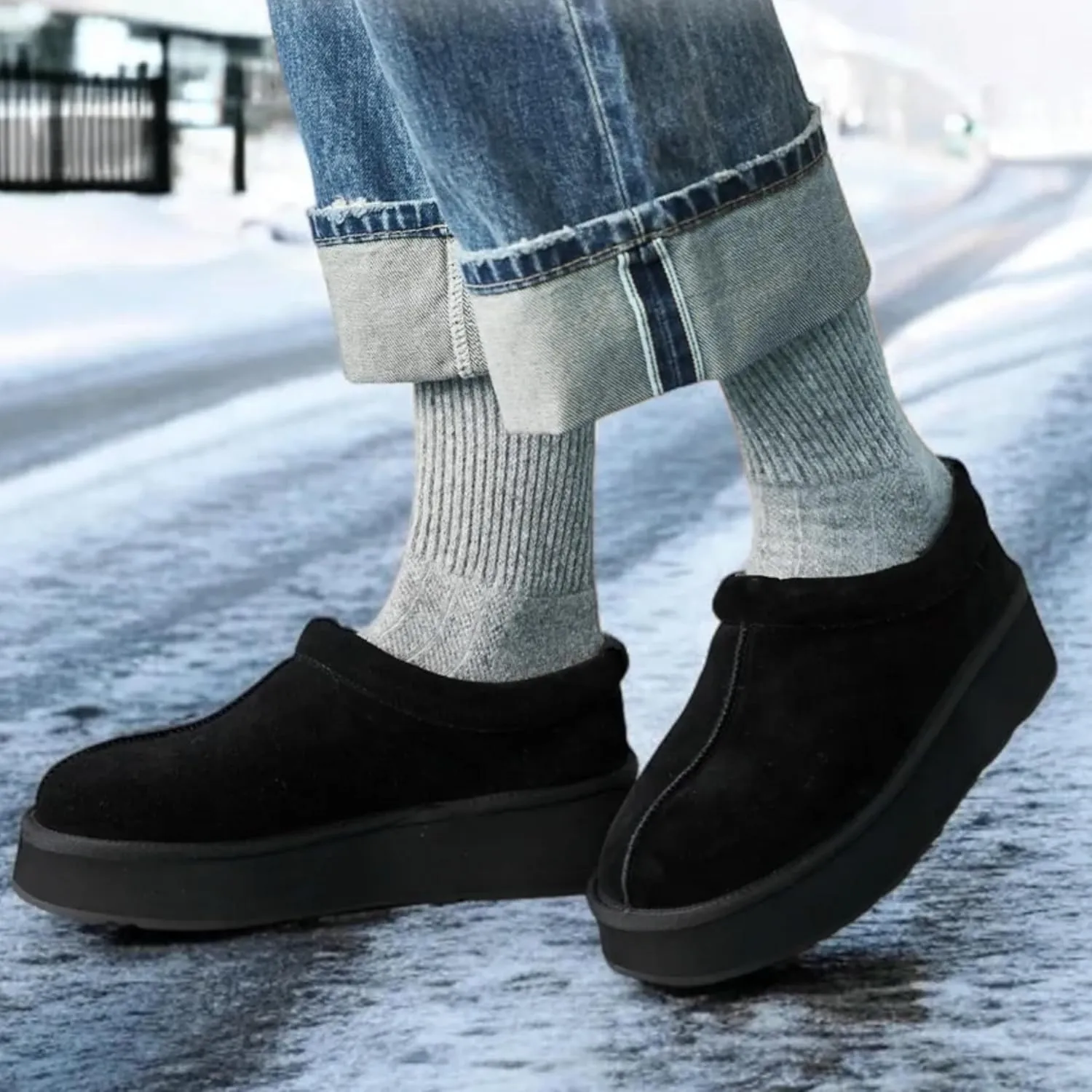Hiking Wool Socks - Merino Natural Wool, Cushioned Crew Thick Premium Socks for Men&Women. 100% Made in Mongolia