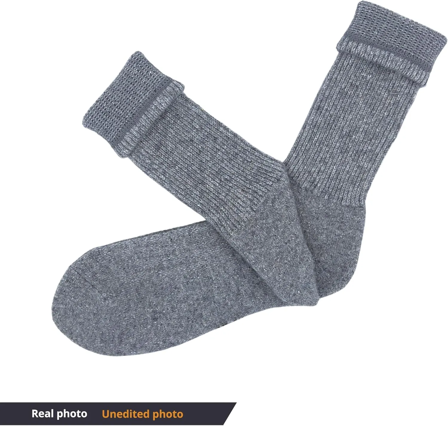 Hiking Wool Socks - Merino Natural Wool, Cushioned Crew Thick Premium Socks for Men&Women. 100% Made in Mongolia