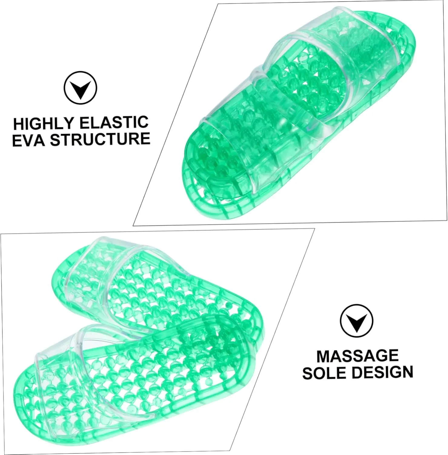 Hollowed Massage Slippers Draining Bathroom Slippers for Quick Drying Indoor Footwear