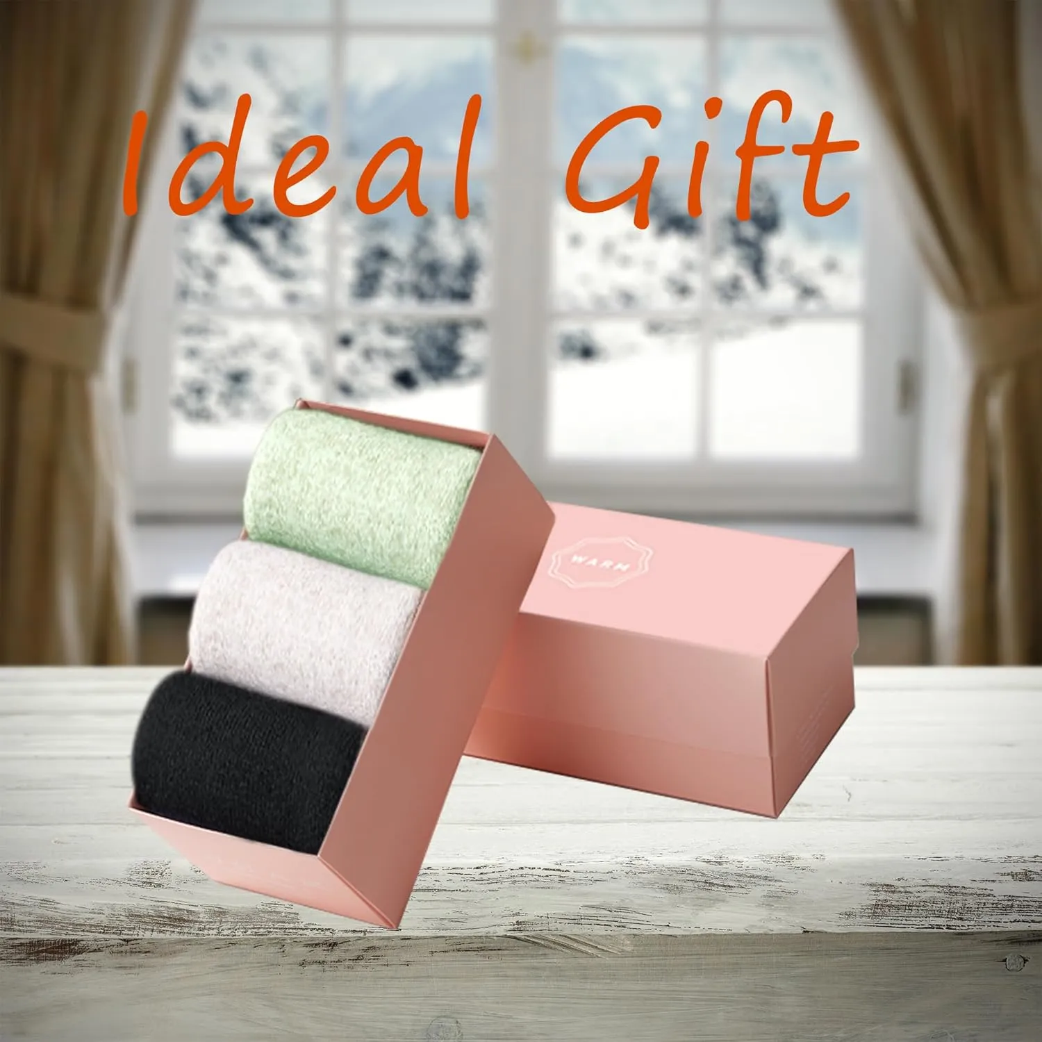 HUGSWEET Heated Thermal Socks For Women socks Extreme Cold Weather Winter Warm Soft Cozy Socks With Gift Box