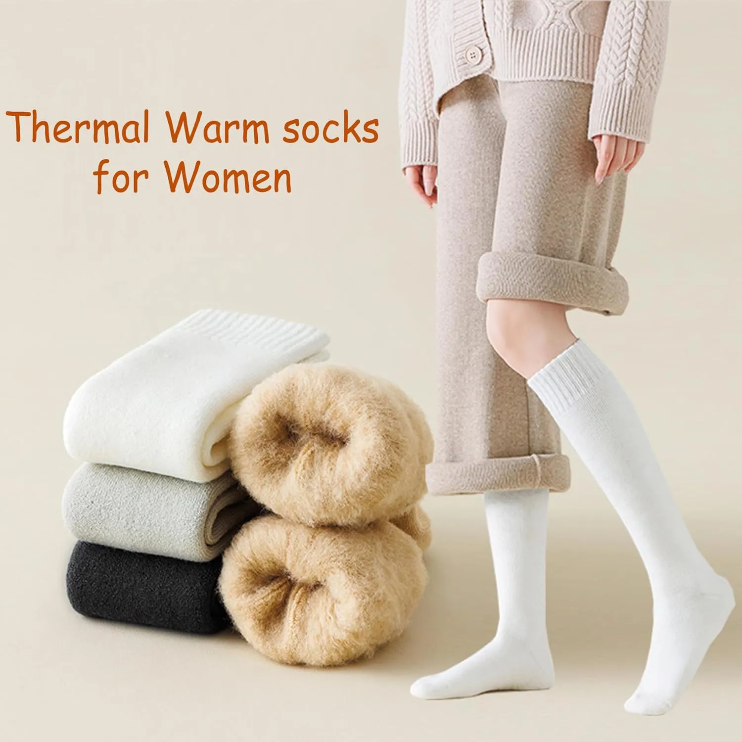 HUGSWEET Heated Thermal Socks For Women socks Extreme Cold Weather Winter Warm Soft Cozy Socks With Gift Box