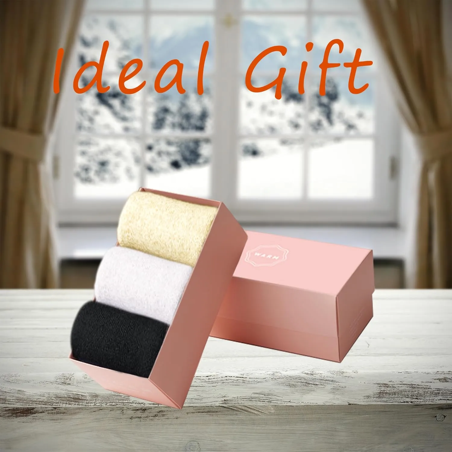 HUGSWEET Heated Thermal Socks For Women socks Extreme Cold Weather Winter Warm Soft Cozy Socks With Gift Box