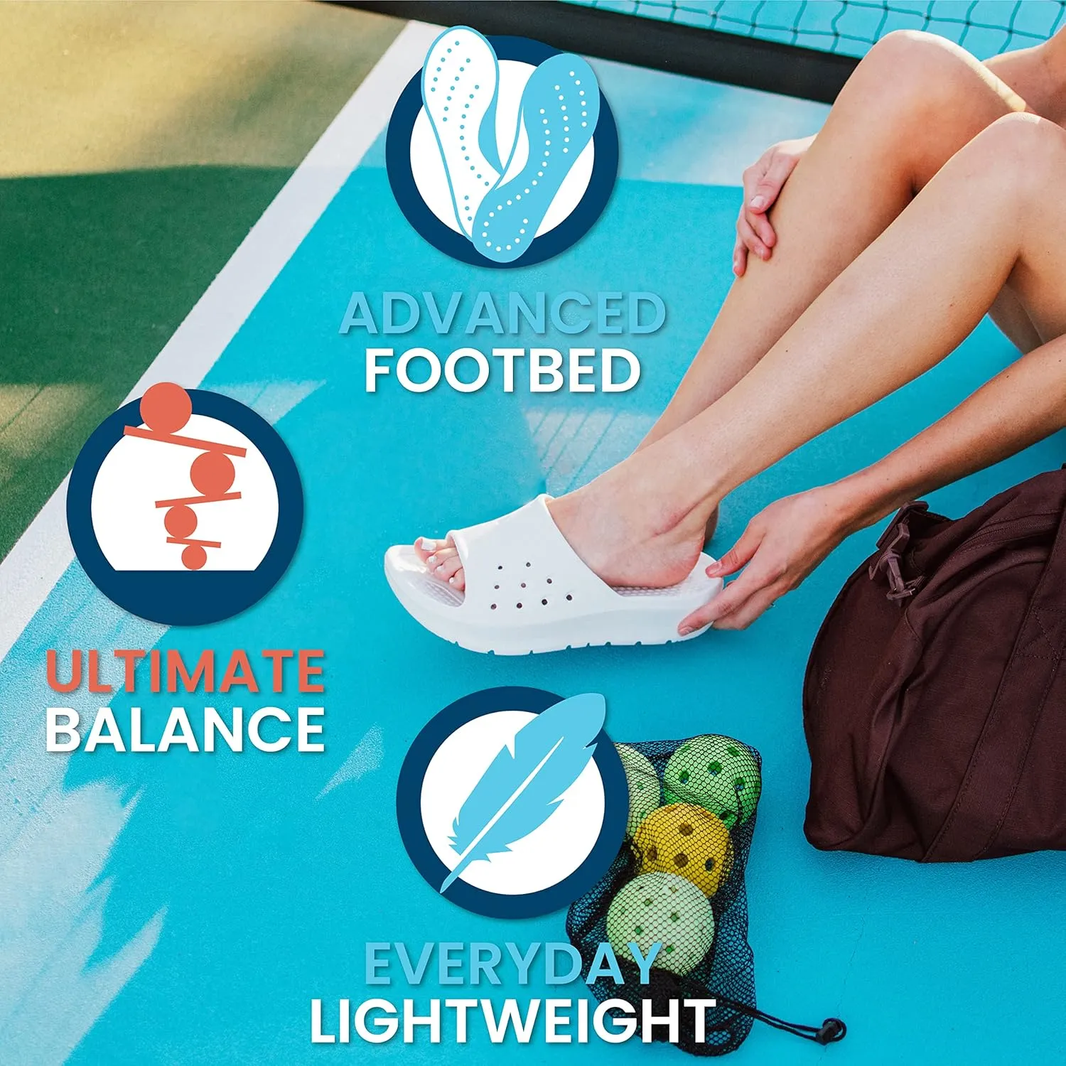 HUHV Women's MAX Cushion Arch Pod Tech Recovery comfort Slide Sandal with Comfort Orthotic Arch Support and our Proprietary HEALIUM Foam Technology