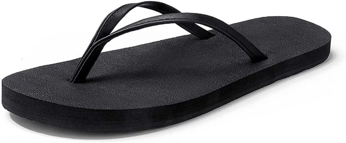 HYDLONGR Men's Women's Lightweight Summer Rubber Flip-Flops Beach Toe-Post Thong Sandals