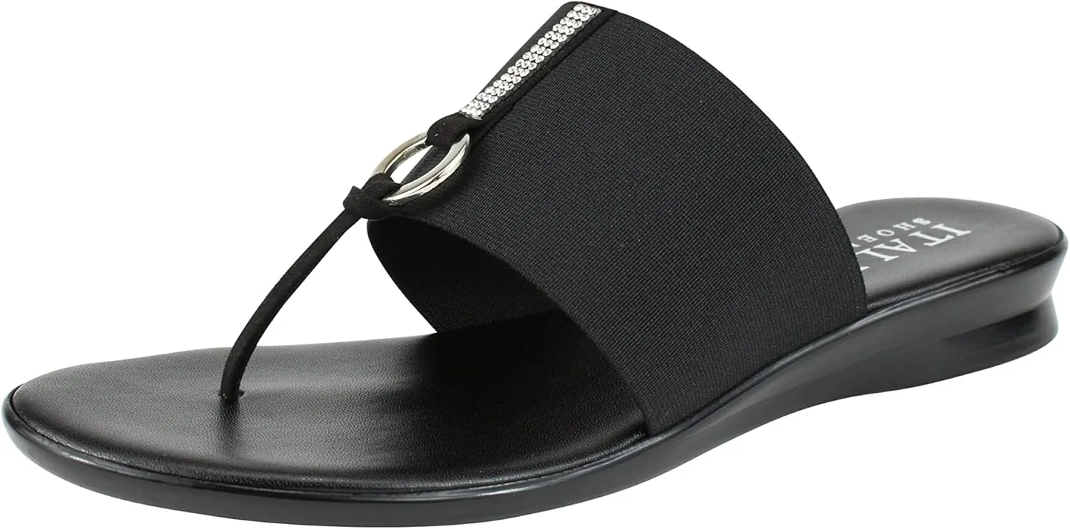 ITALIAN Shoemakers Lillee Women's Comfort Band Sandal Low Stretch Elastic
