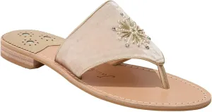 Jack Rogers Women's Jeweled Snowflake Sandal-Velvet Flat