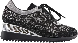 Jackpot Glitz Fashion Athletic Sneaker On A Spring Look Wedge