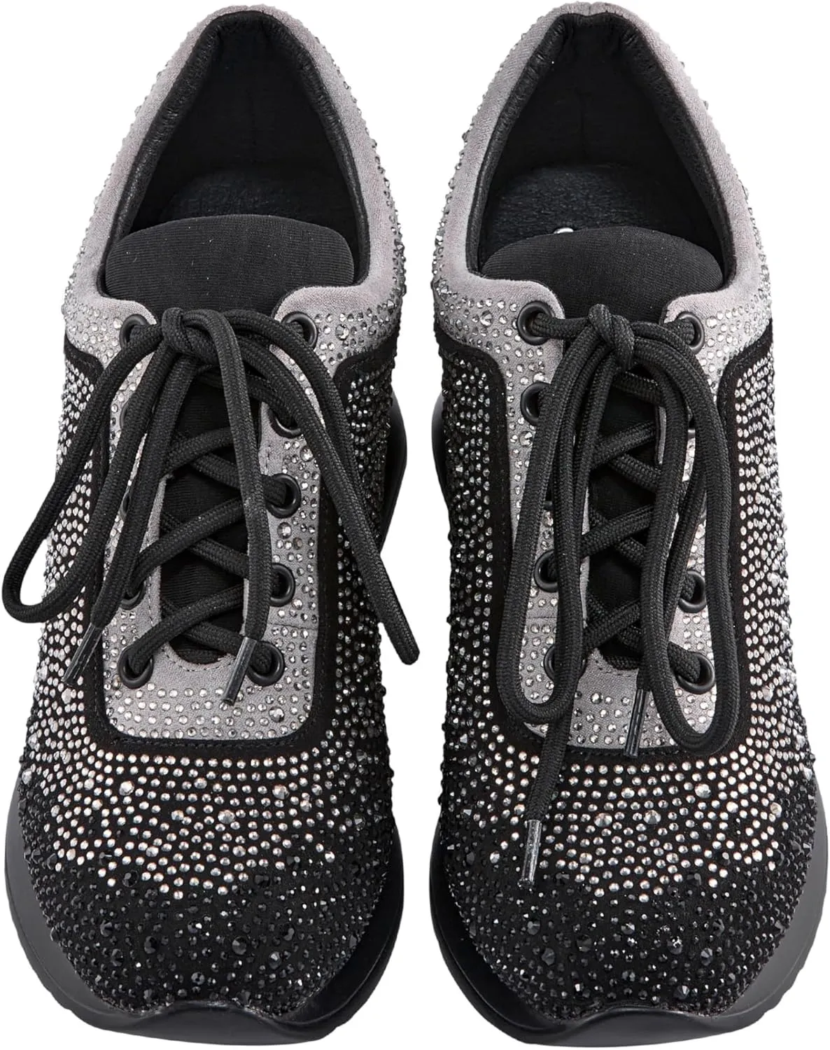 Jackpot Glitz Fashion Athletic Sneaker On A Spring Look Wedge