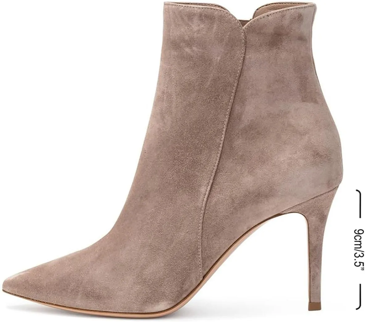 JANSEVEN Women's Heeled Ankle Boots Stiletto High Heel Booties Pointed Toe Comfortable Sexy Classic Short Boots