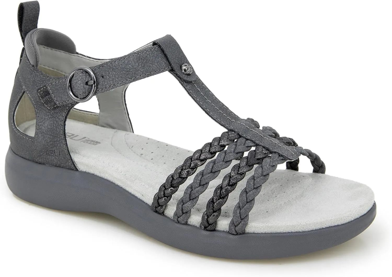 JBU Prague Women's Comfort Casual Adjustable Ankle Strap Flat Open Toe Classic Fashion Sandals