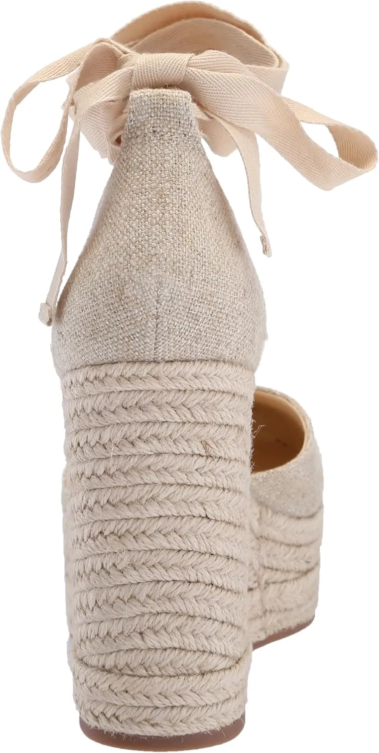 Jessica Simpson Womens WEYLA Cushioned Footbed Canvas Wedge Sandals