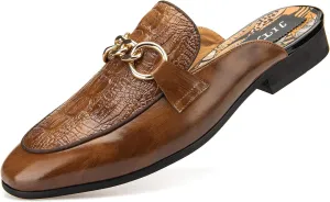 JITAI Men's Mules - Slip-On Loafers, Casual Half Loafers, Backless Sandals