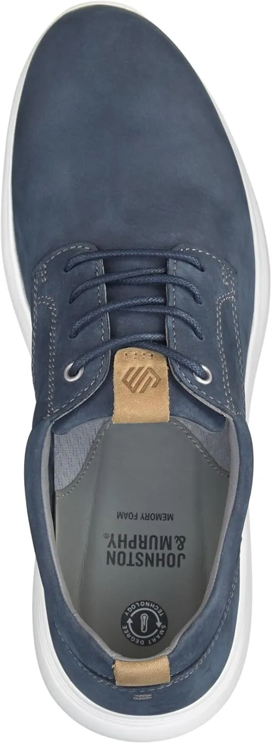 Johnston & Murphy Men’s Amherst Plain Toe Shoes | EVA Sole & Cushioned Footbed | Breathable Casual Shoes | Full-Grain Leather | Lightweight Athletic Construction