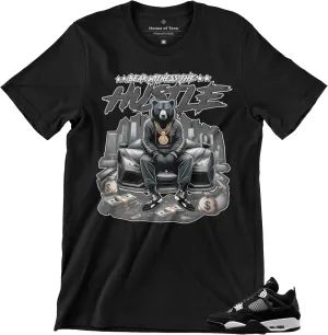 Jordan 4 White Thunder Men's T Shirt to Match Sneakers