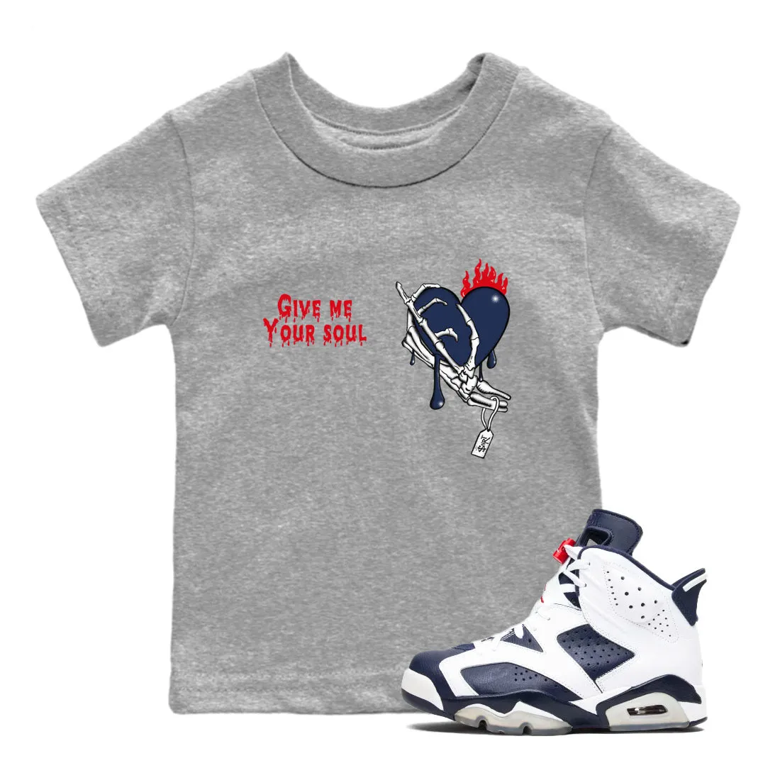Jordan SNRT Durable materials Give - 6 Secure Sneaker Tees Air Kids Your And Soul Midnight Navy White Me