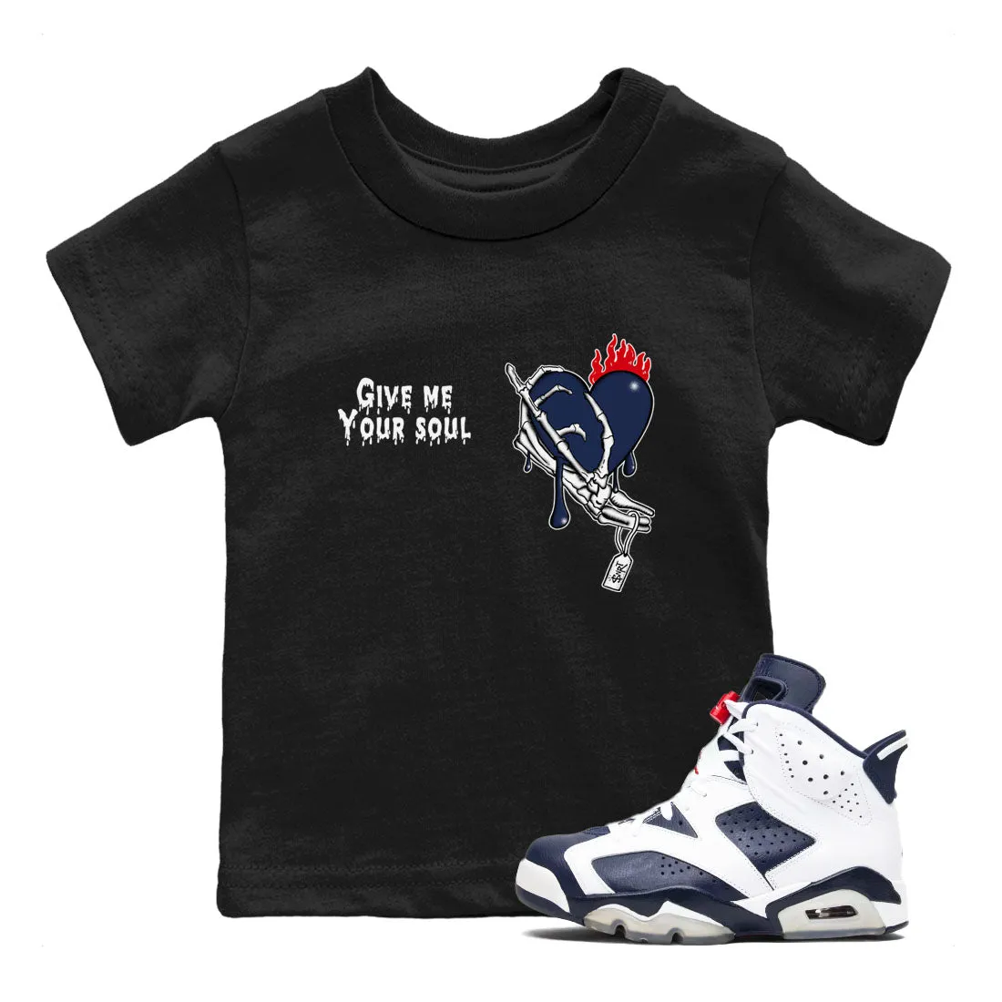 Jordan SNRT Durable materials Give - 6 Secure Sneaker Tees Air Kids Your And Soul Midnight Navy White Me