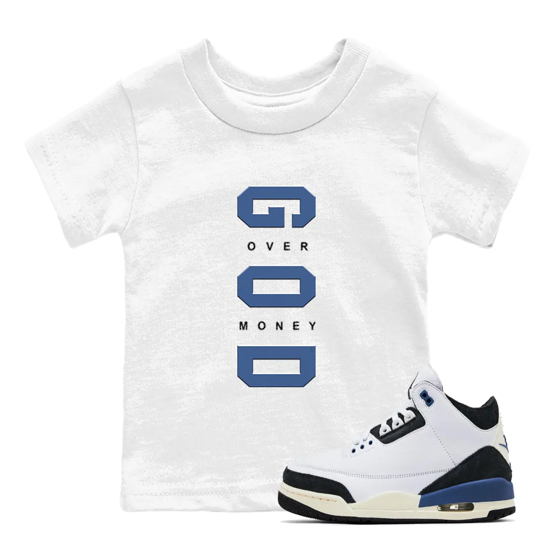 Jordan SNRT Money Maniere God Sneaker Kids x Tees 3 Ma Over - A Air Special edition Diffused Protected Blue