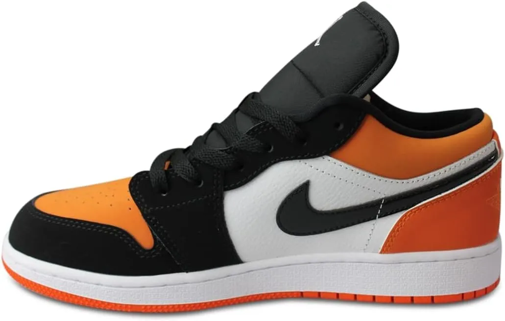 Jordan Youth Air Jordan 1 Low Leather Textile White Black