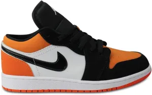 Jordan Youth Air Jordan 1 Low Leather Textile White Black