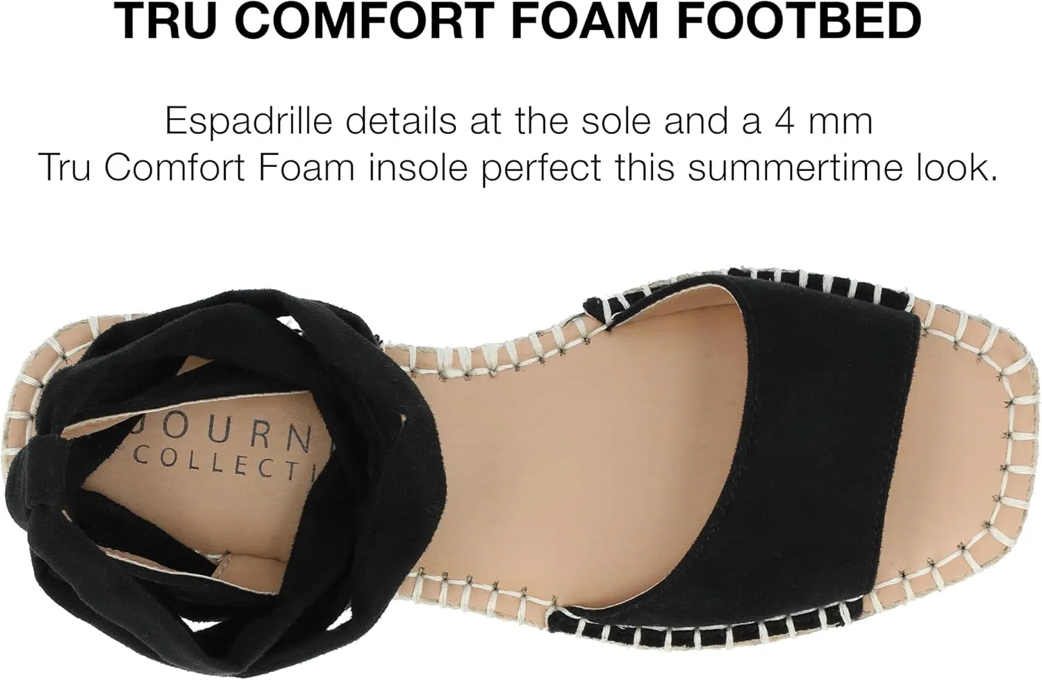 Journee Collection Women's Comfort Foam Emelie Sandal Espadrille Wedge