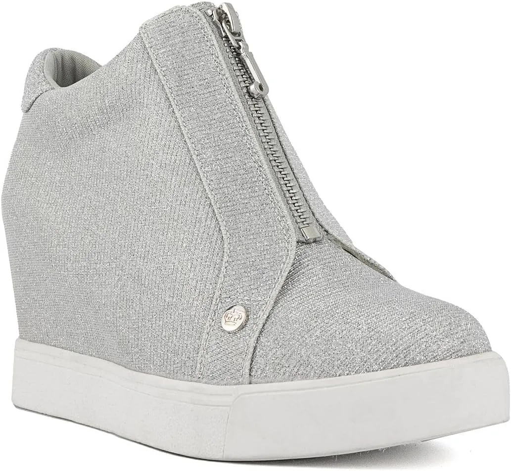 Juicy Couture Women's Platform Wedge Sneakers High-Top Shoes-Journey