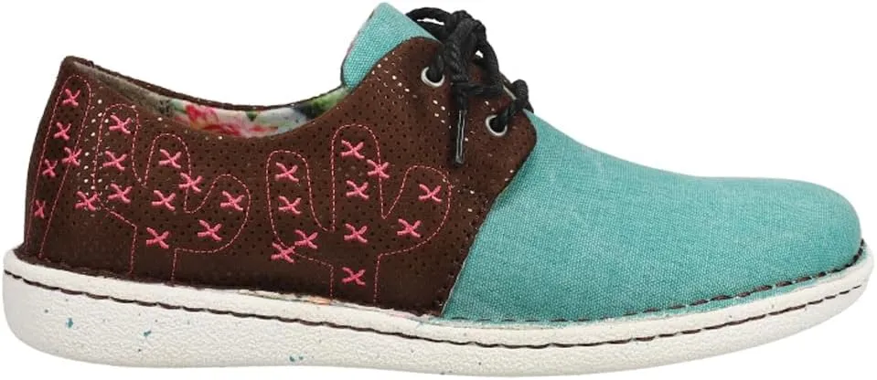 Justin Boots Womens CAC-Tie Lace Up Sneakers Shoes Casual - Blue - Size 5.5 B