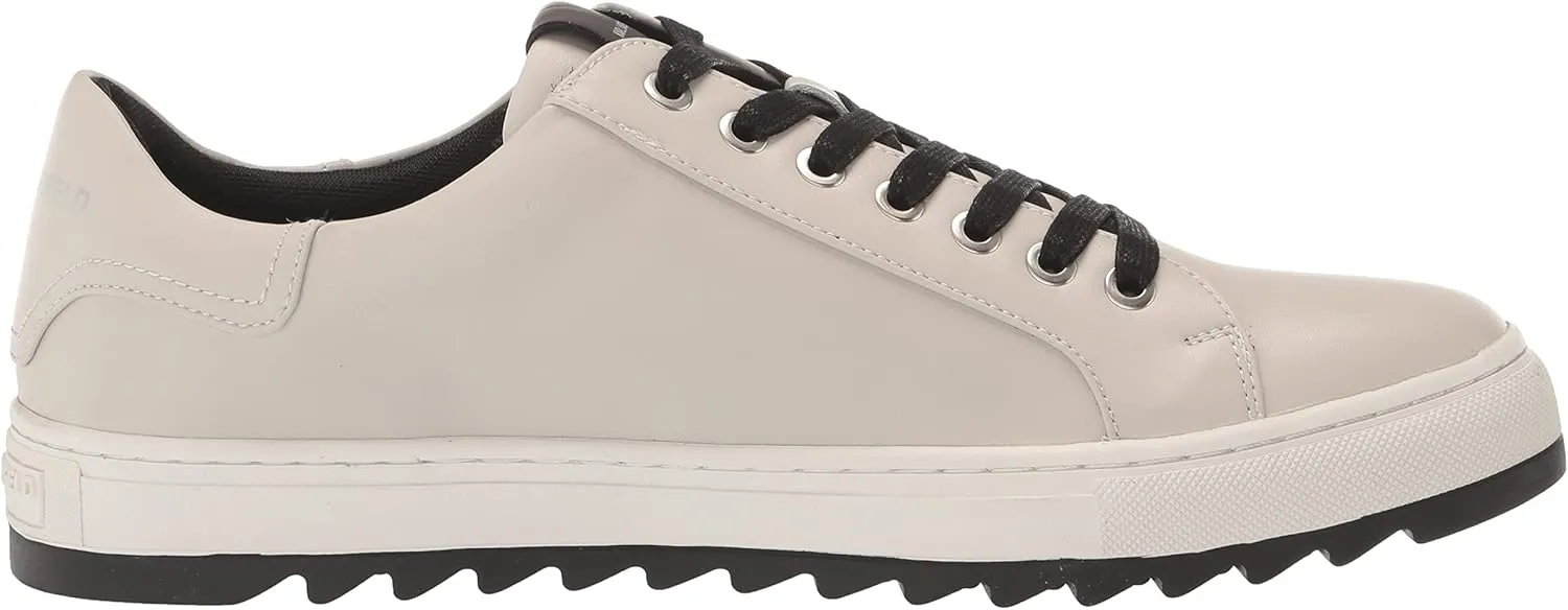 Karl Lagerfeld Paris Men's Recycled Leather Low Top Sneaker