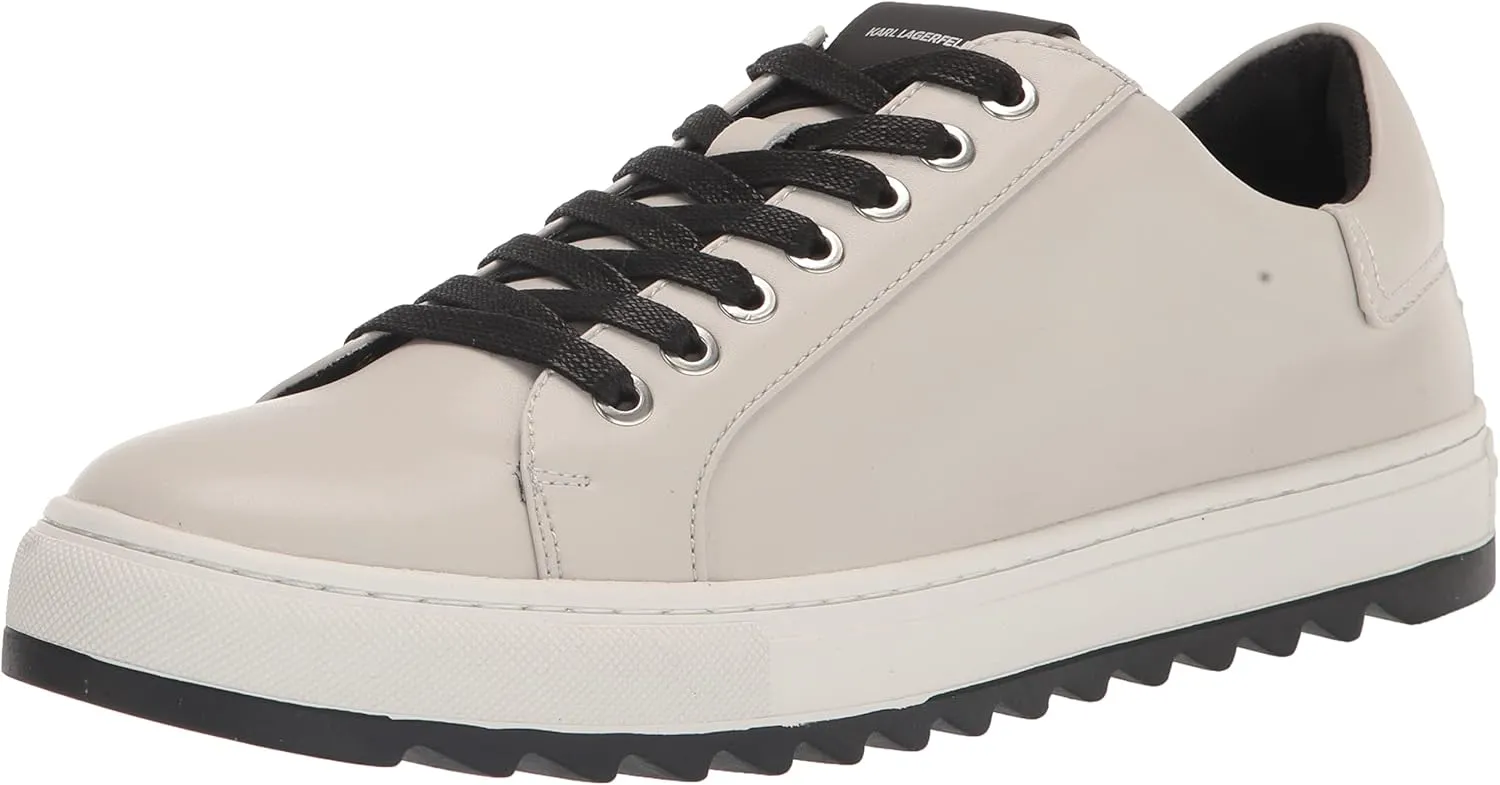 Karl Lagerfeld Paris Men's Recycled Leather Low Top Sneaker