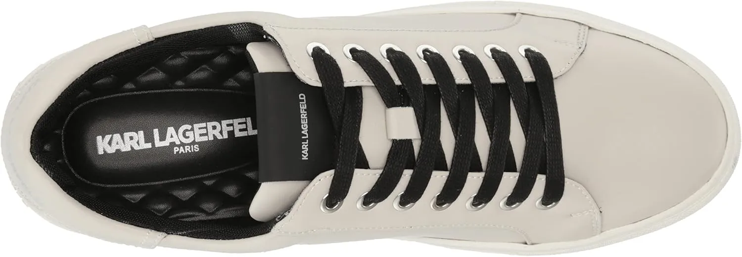 Karl Lagerfeld Paris Men's Recycled Leather Low Top Sneaker