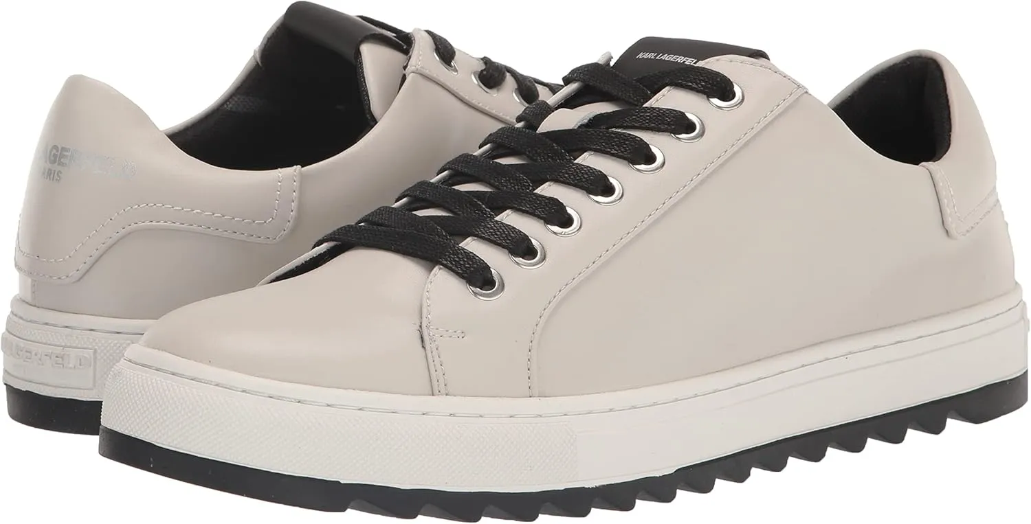 Karl Lagerfeld Paris Men's Recycled Leather Low Top Sneaker