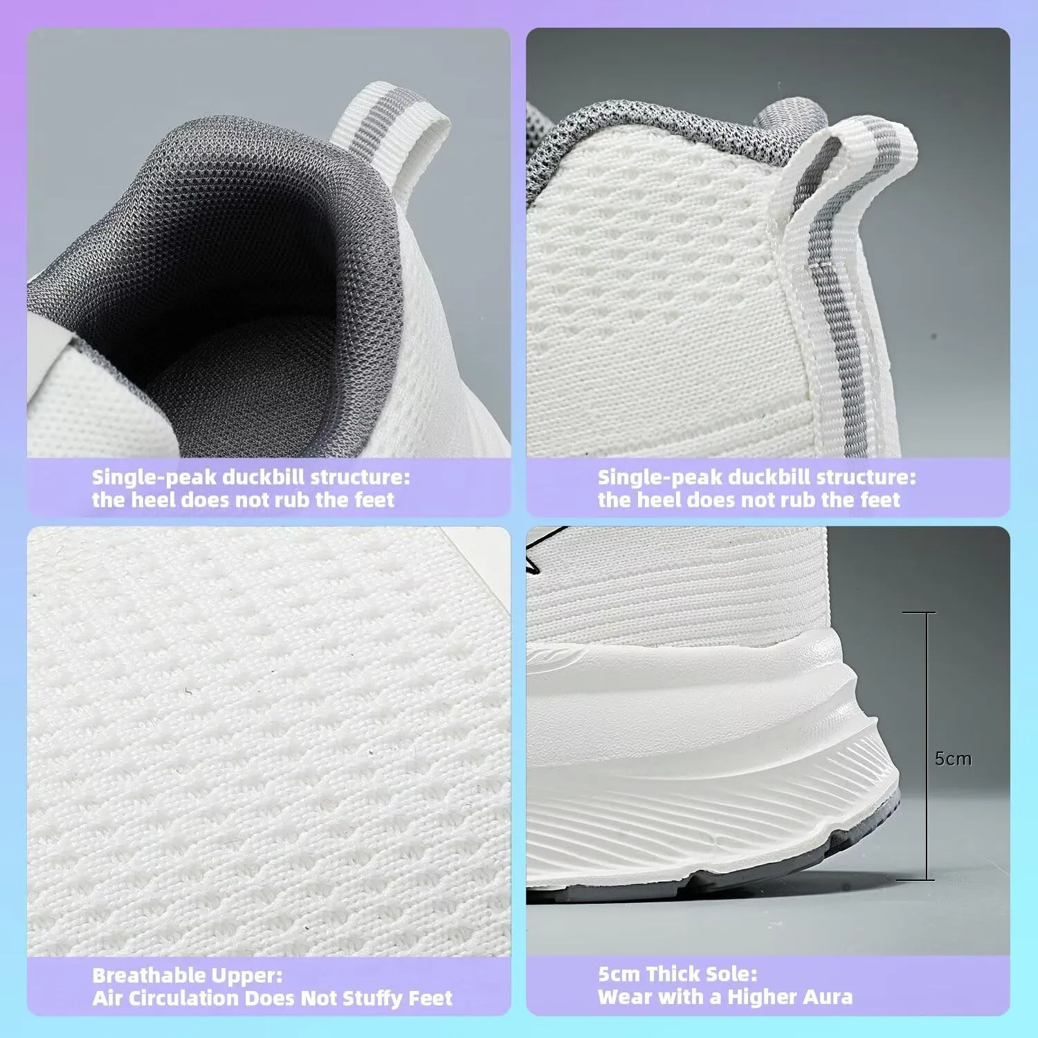 KDN Wide Toe Box Shoes for Men Cushioned Road Running Shoes Non Slip Mens Walking Sneakers