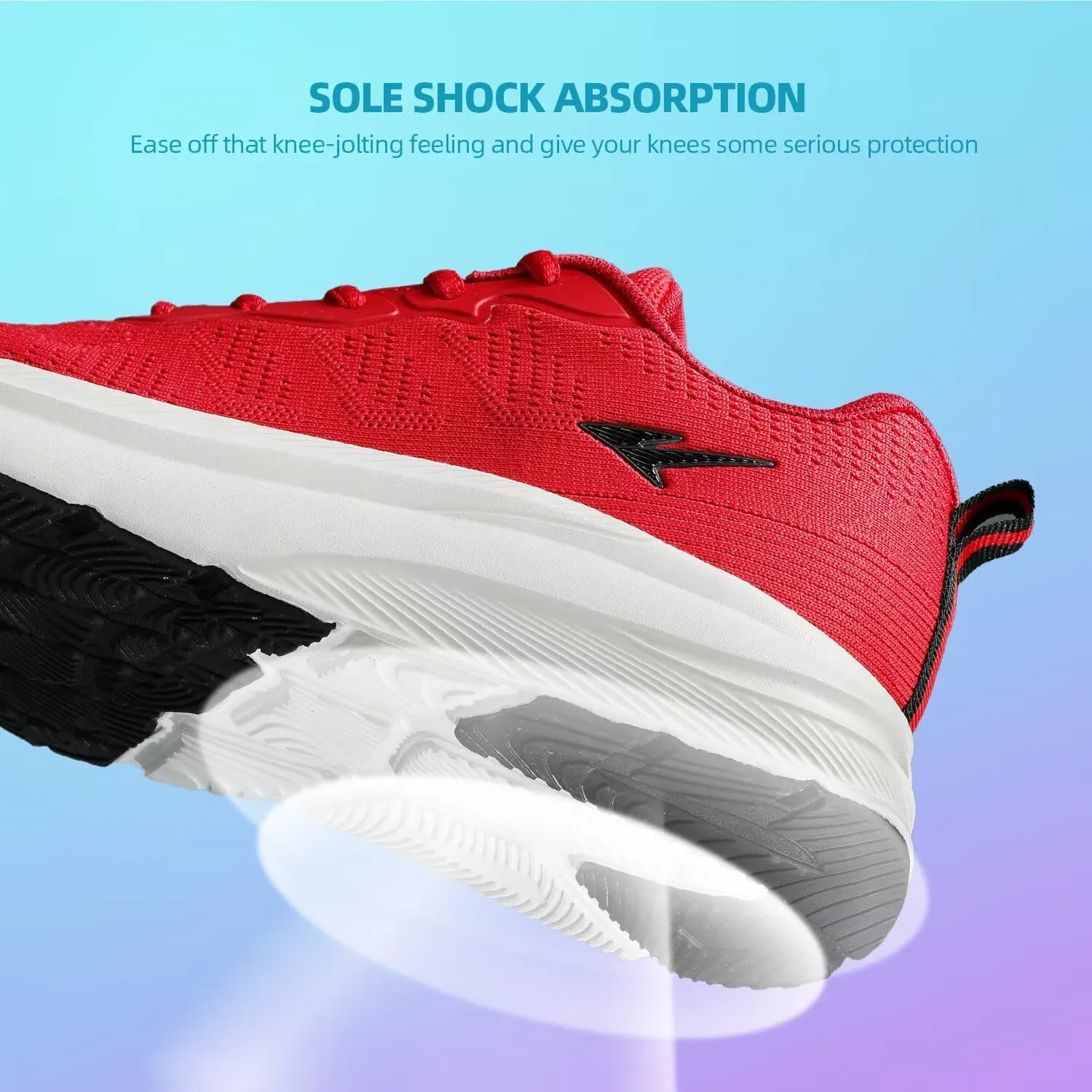KDN Wide Toe Box Shoes for Men Cushioned Road Running Shoes Non Slip Mens Walking Sneakers