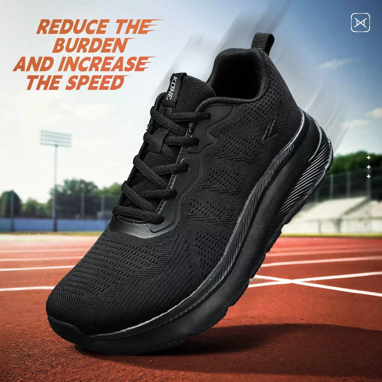 KDN Wide Toe Box Shoes for Men Cushioned Road Running Shoes Non Slip Mens Walking Sneakers