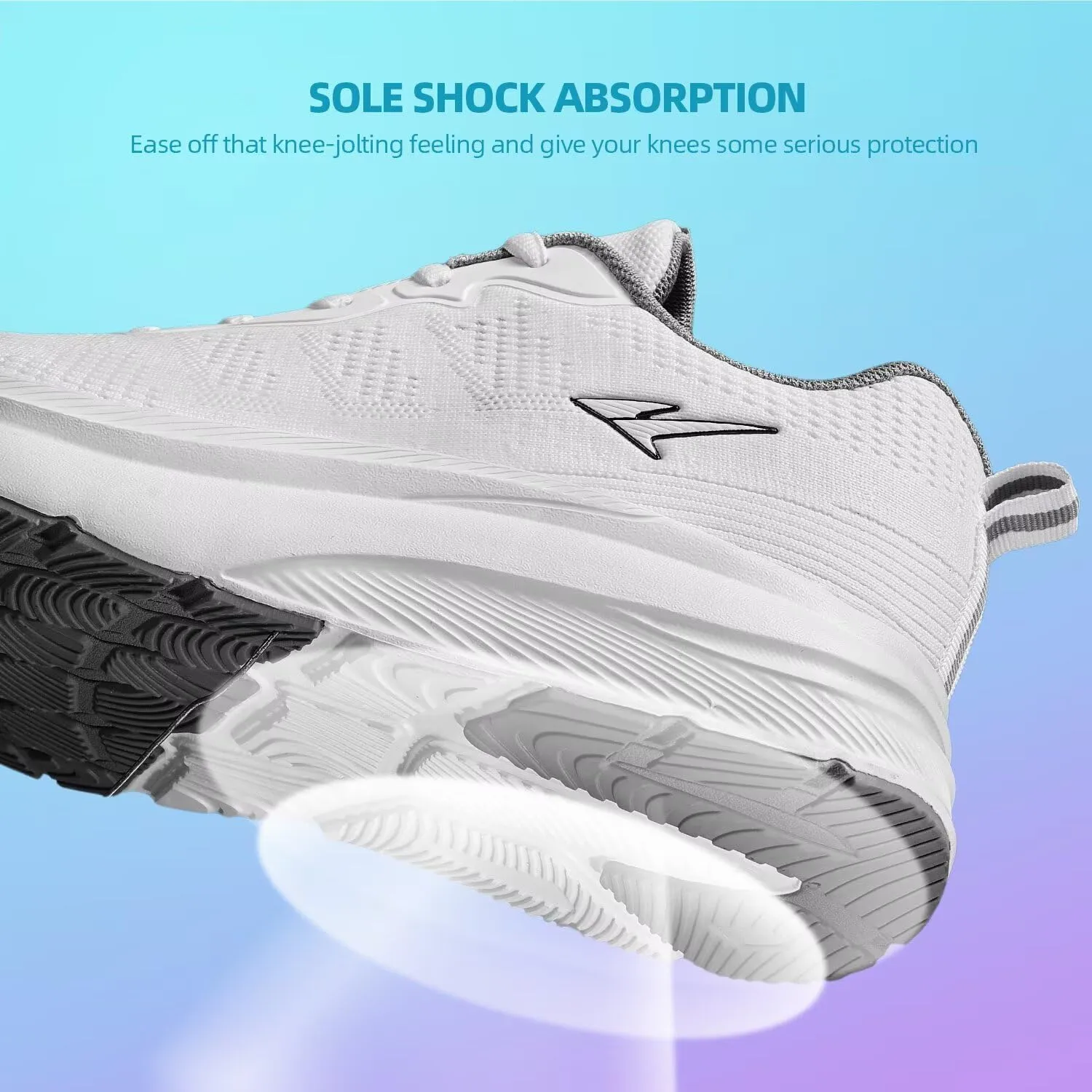 KDN Wide Toe Box Shoes for Men Cushioned Road Running Shoes Non Slip Mens Walking Sneakers