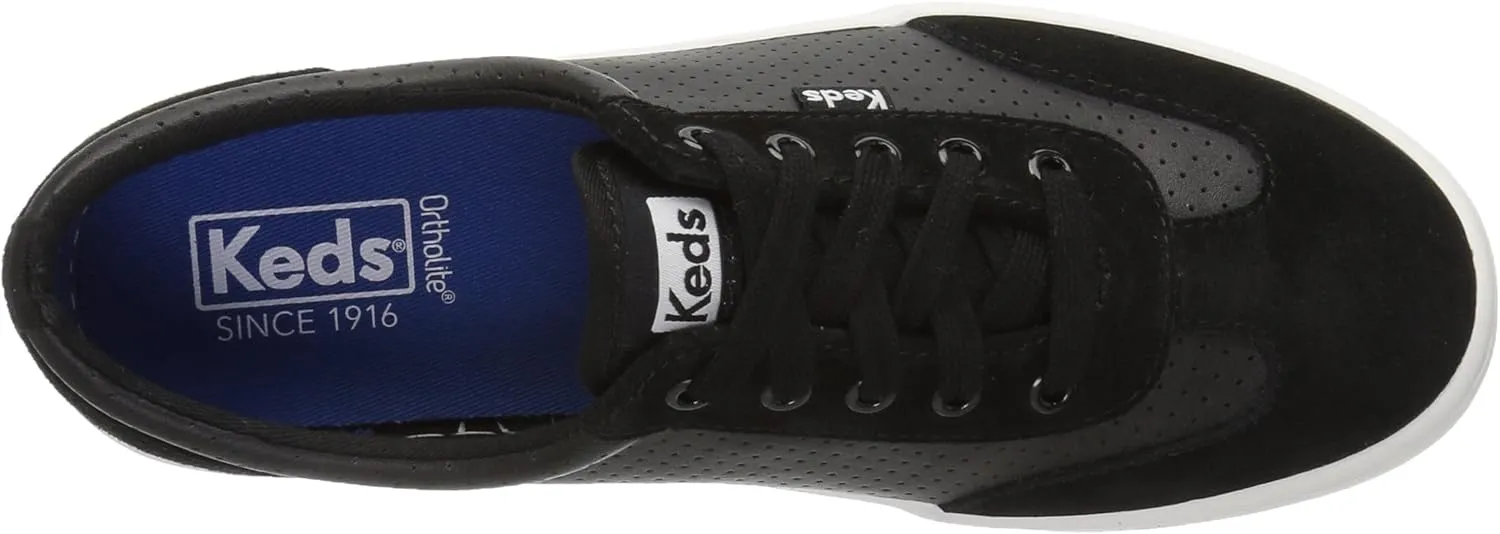 Keds Women's Tournament Retro Court Perf Leather Fashion Sneaker