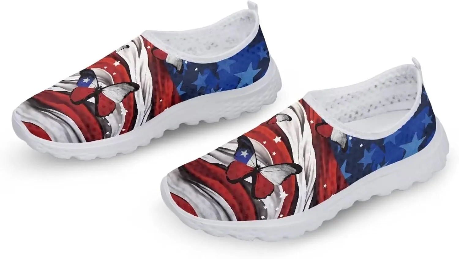 KEIAHUAN Trail Running Shoes Women Lightweight Fashion Casual Mesh Sneakers Flats
