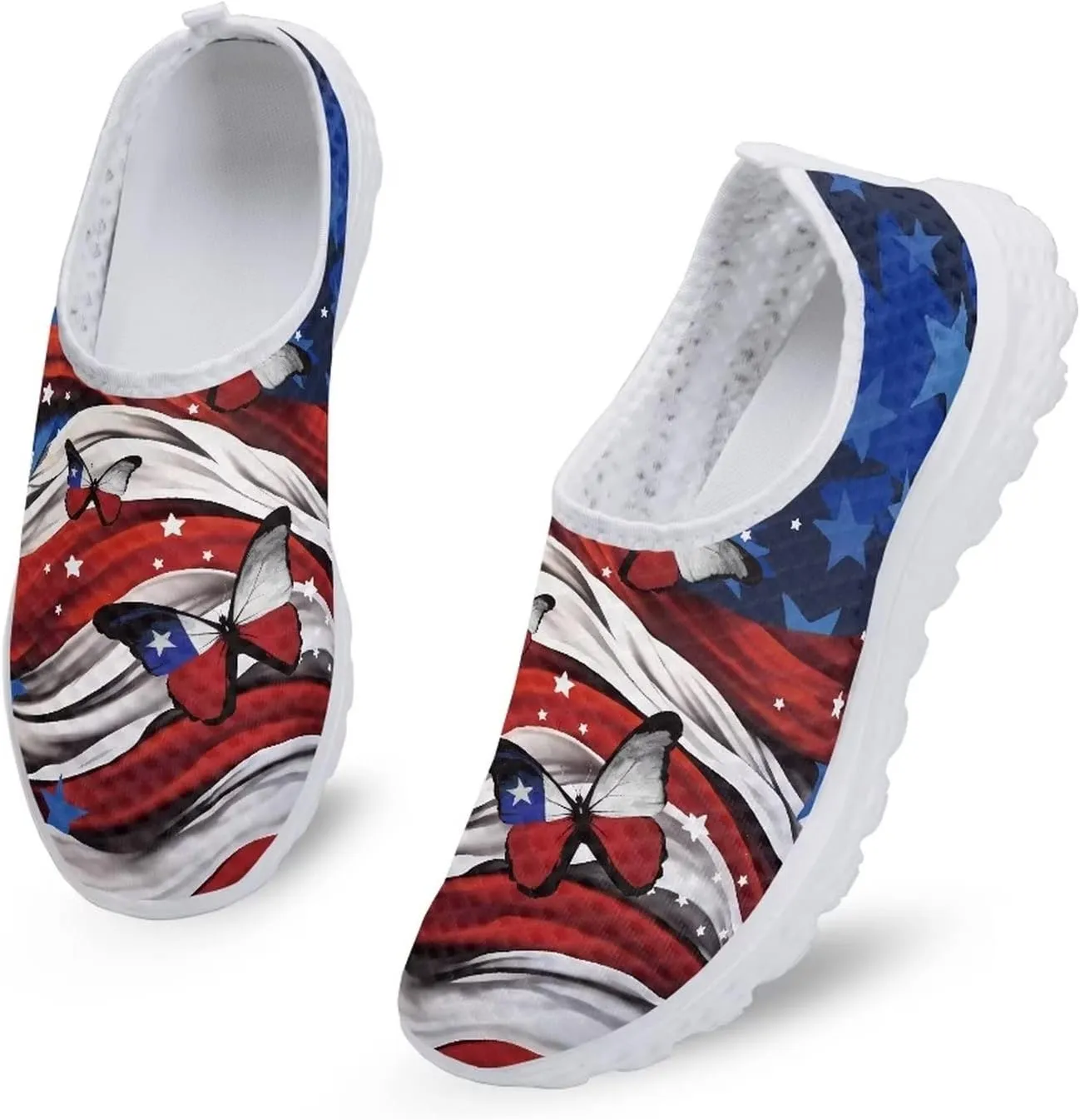 KEIAHUAN Trail Running Shoes Women Lightweight Fashion Casual Mesh Sneakers Flats