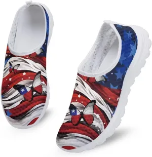 KEIAHUAN Trail Running Shoes Women Lightweight Fashion Casual Mesh Sneakers Flats