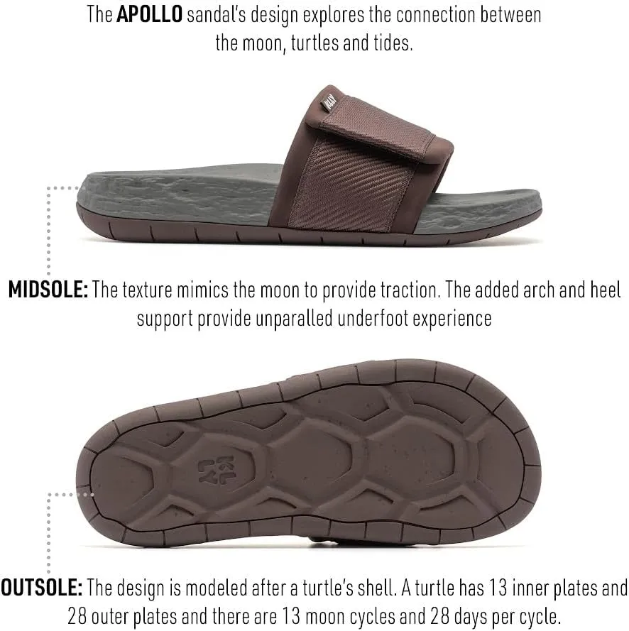 Kelly Slater Apollo Mens Slides | Water Resistant | Men's Beach Sandals | Mens Sandals | Slides For Men | Eco Friendly | Arch Support | Beach Shoes Men