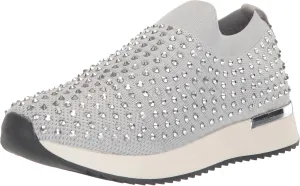 Kenneth Cole REACTION Women's Cameron Jewel Jogger Sneaker, Grey, 9 Wide