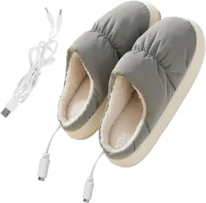 KESYOO 1 Pair Foot Warming Shoes Electric Feet Warmer Slippers Warmer Electric Slipper Socks Winter