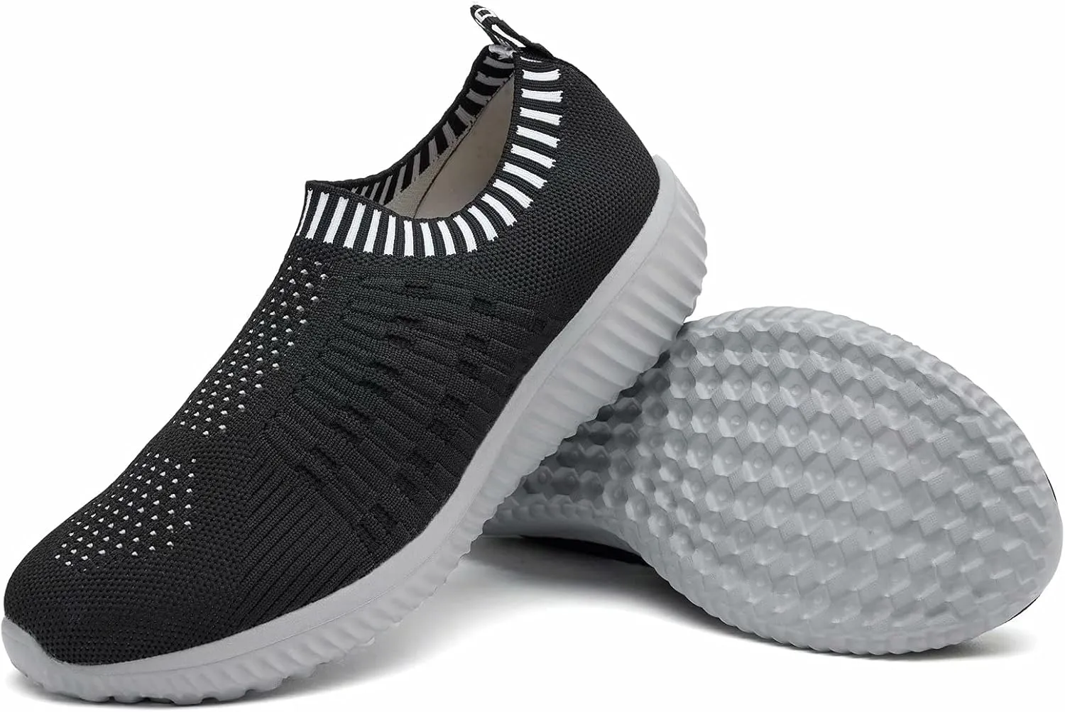 konhill Women's Slip On Walking Shoes Breathable Mesh Sneakers Work Casual Tennis Shoes