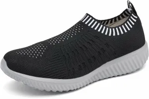 konhill Women's Slip On Walking Shoes Breathable Mesh Sneakers Work Casual Tennis Shoes