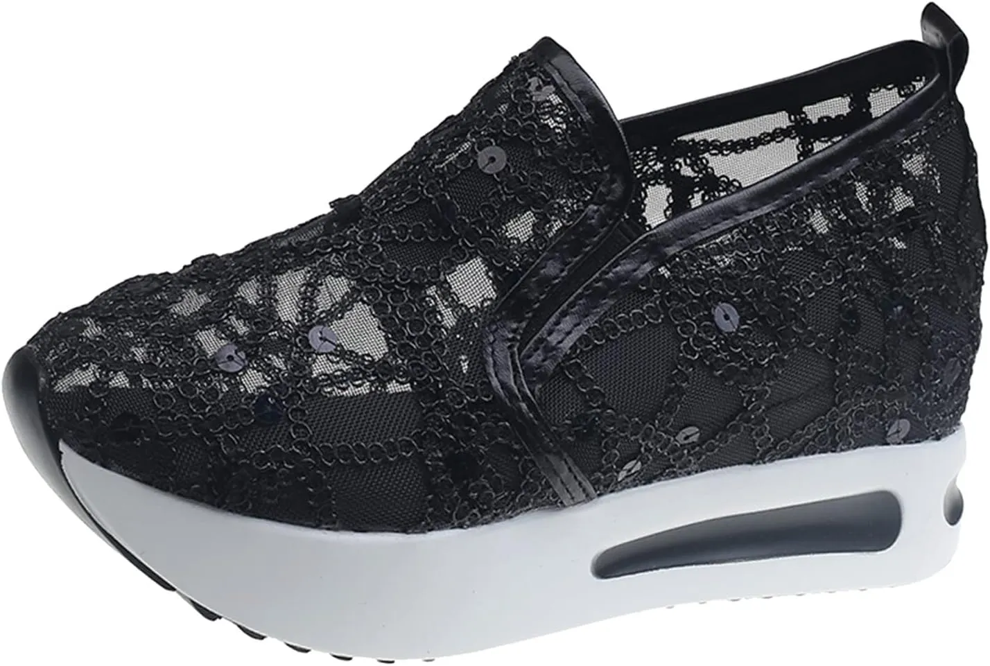Ladies Fashion Breathable Knitted Mesh Pointed Flat Bottomed Casual Single Shoes Sandals with Heel Women