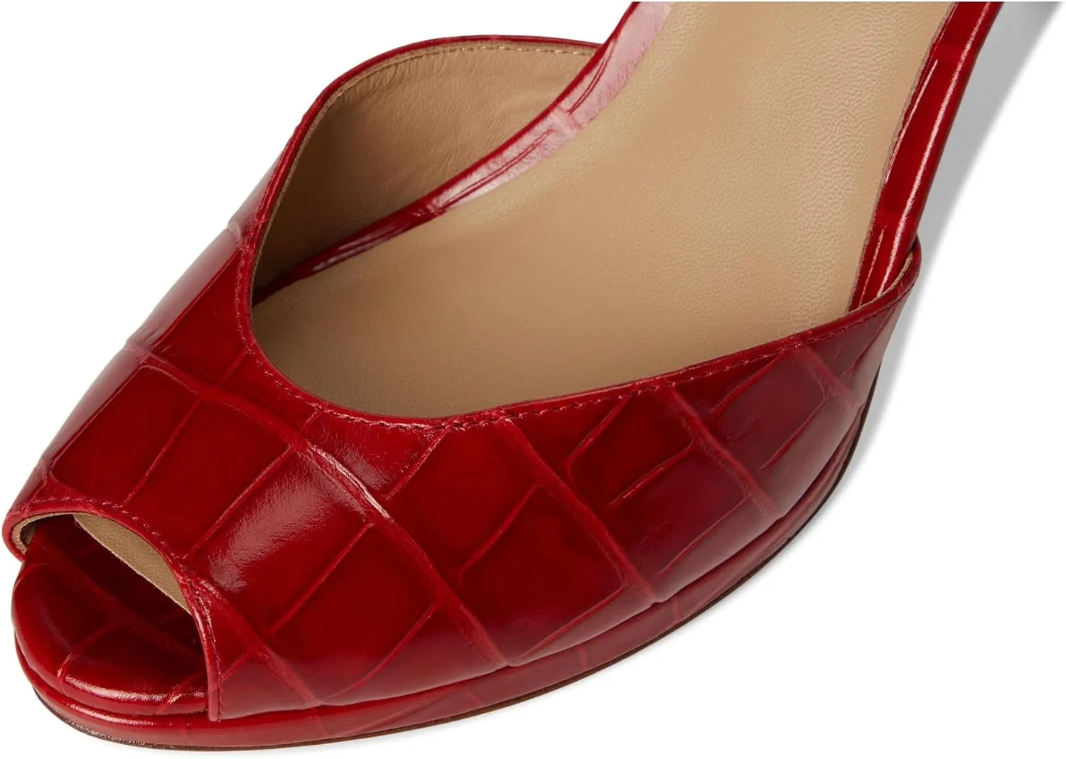 Lauren Ralph Lauren Women's Kyla Crocodile-Embossed Leather Sandal