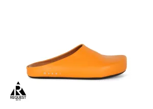 Leather Fussbett Sabot Slipper "Tangerine"