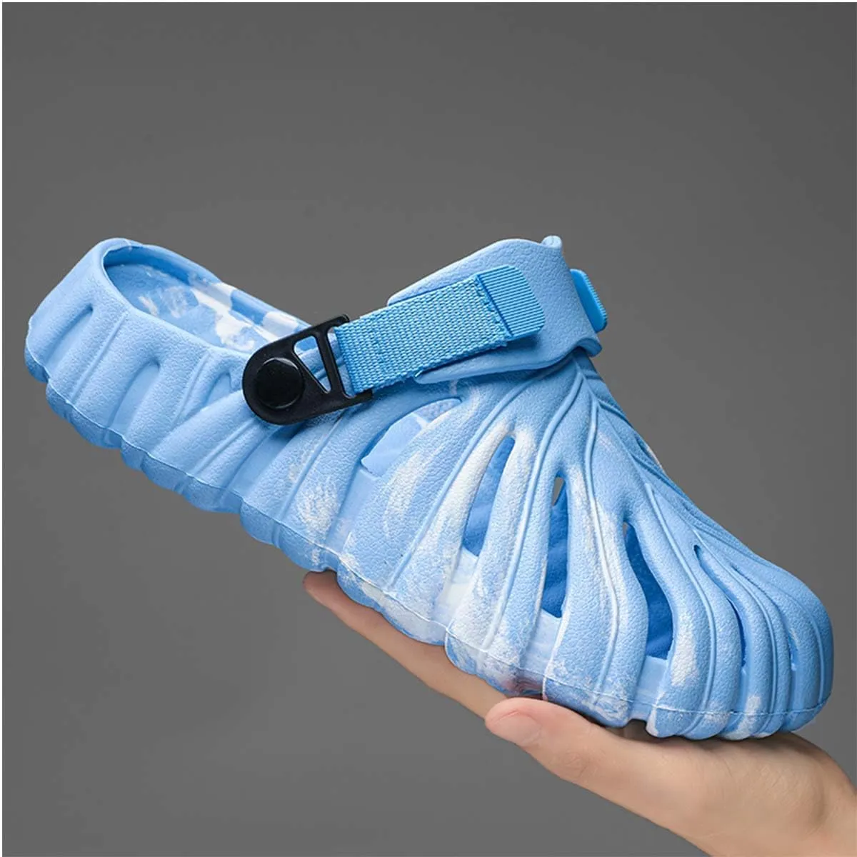 LELEBEAR Monstera Slippers for Men Women, Variegated Monstera Shoes, Monstera EVA Thick Sole Pillow Slippers Sandals