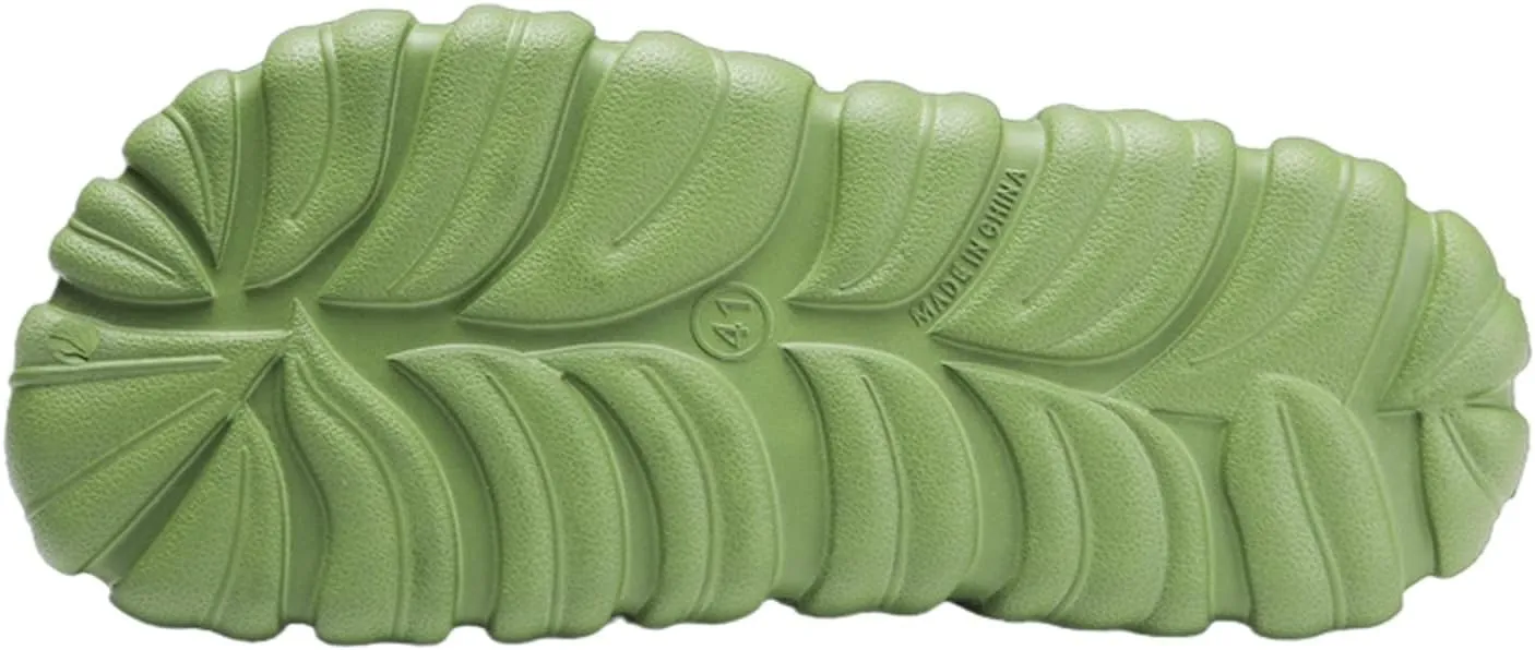 LELEBEAR Monstera Slippers for Men Women, Variegated Monstera Shoes, Monstera EVA Thick Sole Pillow Slippers Sandals